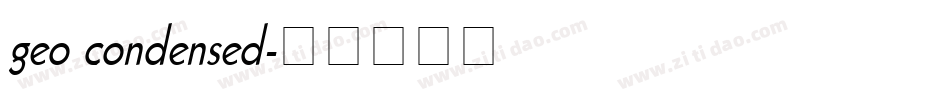 geo condensed字体转换